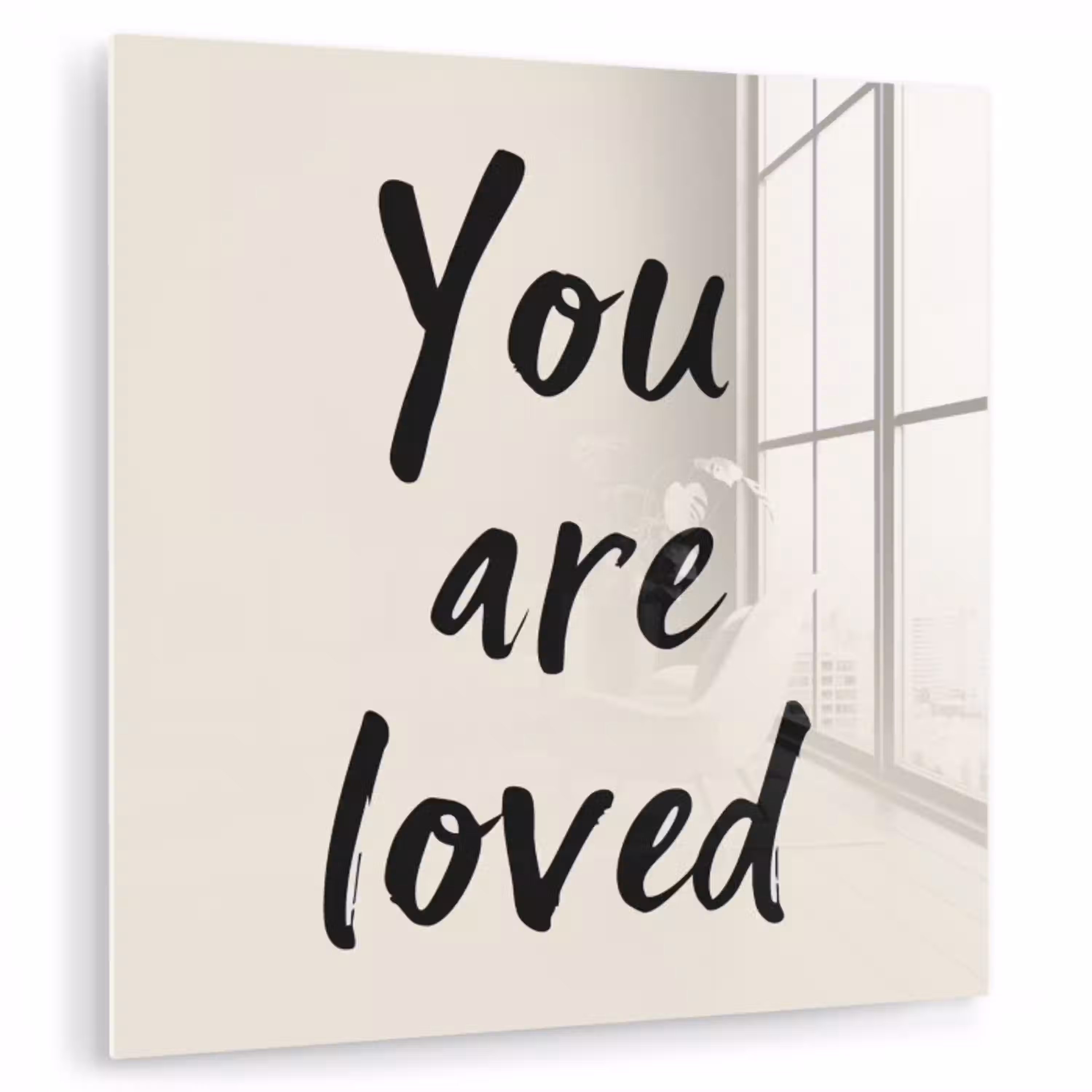 Minimalistisch - Beige - Love plexiglas 5mm klein -zzzproduct_nieuw