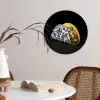 Taco - Vlees - Salade - Delftsblauw - Motief Wandcirkel kunststof plaat 5mm dik klein -sfeer4