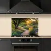 Pad - Bloemen - Park keuken achterwand spatscherm klein -sfeer1