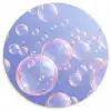 Pastel - Bubbels - Dromerig Wandcirkel kunststof plaat 5mm dik klein -3d