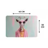 Zonnebril - Roze - Geit - Horen Placemat vinyl groot -specs