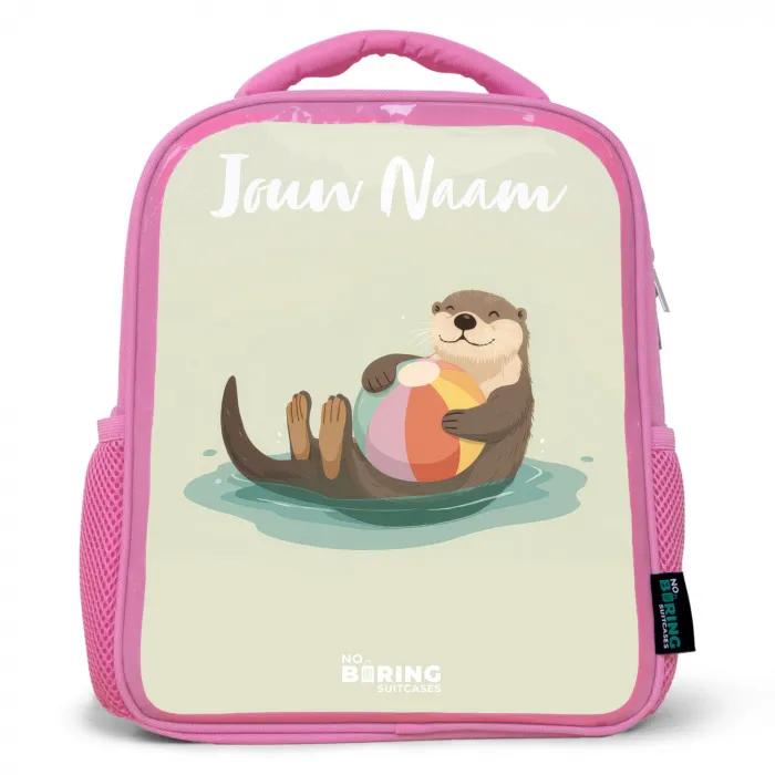 Otter - Strandbal - Water Kinderrugzak - Roze middel -3d