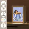 Mok - Koffie - Vrouw - Paars Light Box met kabel (Tafellamp) klein -USP_NL