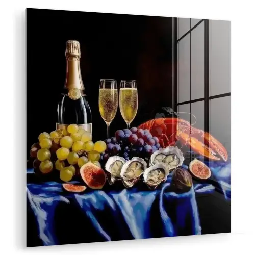 Champagne - Luxe - Oesters plexiglas 5mm klein -zzzproduct_nieuw