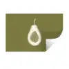 Avocado - Minimalistisch - Illustratie - Groen Muursticker klein -3d