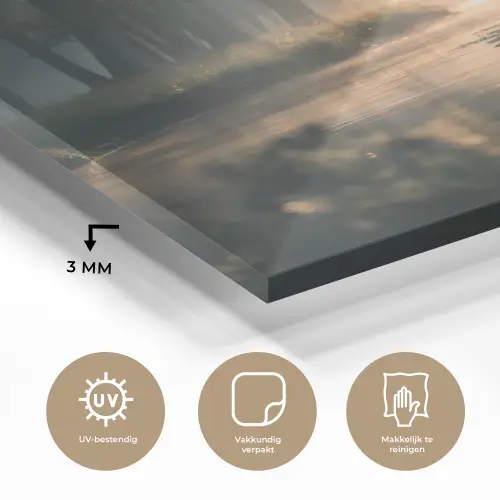 Hert - Bosbeek - Mystiek plexiglas 5mm klein -sfeer2