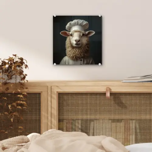 Schaap - Wol - Kok plexiglas 5mm klein -sfeer4
