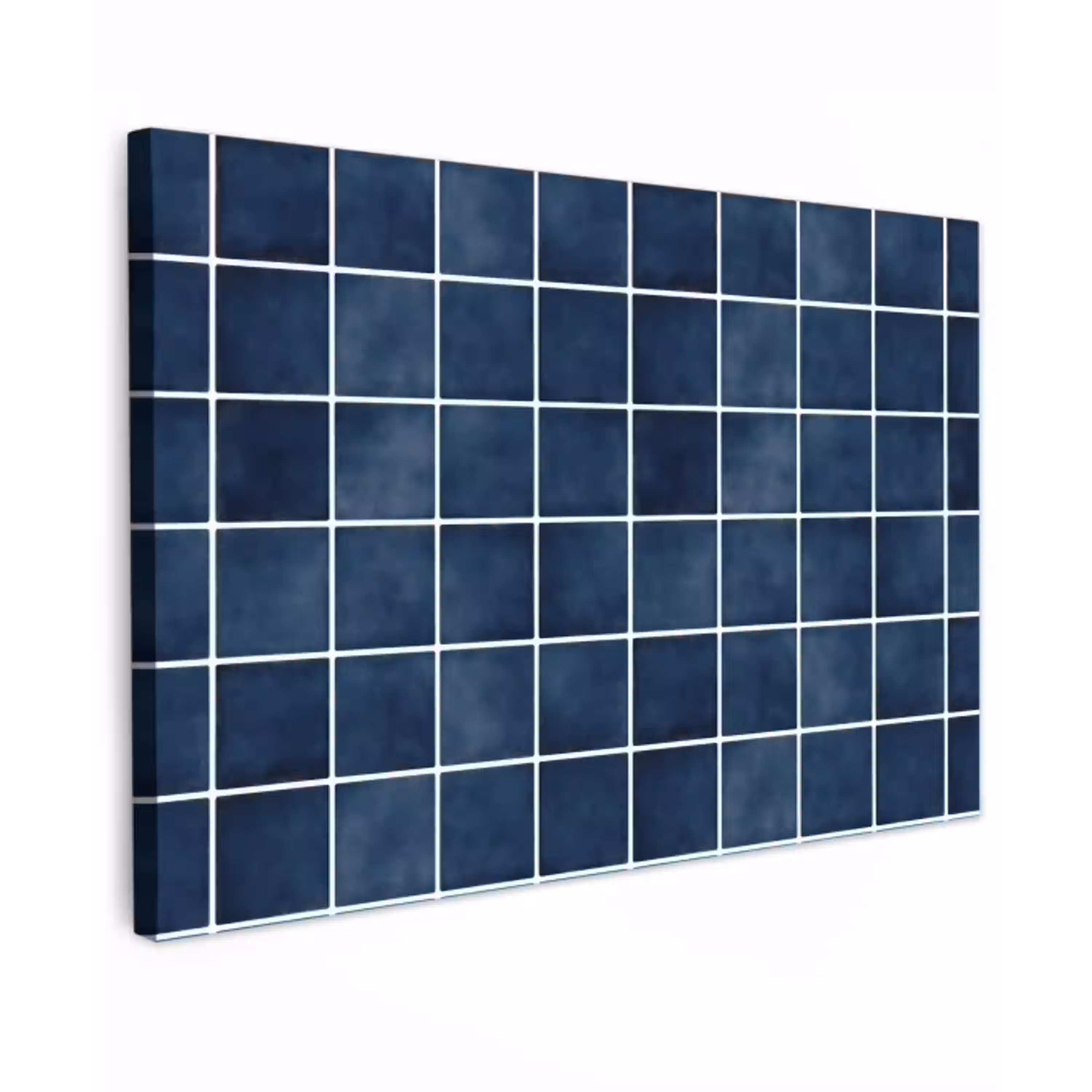 Tegel - Modern - Blauw Tuinposter op houten frame 2 cm dik klein 845 -3d