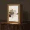 Penseelstreken - Abstract landschap - Rust Light Box met kabel (Tafellamp) klein -z3d_website