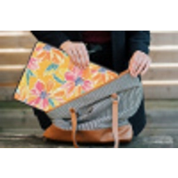 Textuur - Bloemen - Kleurrijk laptophoes neopreen klein 279 -tas