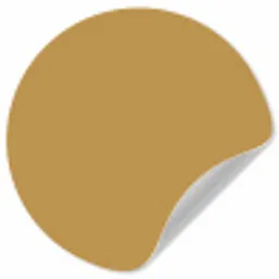 Okergeel - Kleur - Herfst - Geel - Effen - Kleuren Wandcirkel behangsticker klein 186 -3d