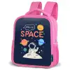 Astronaut - Ruimte - Planeten Kinderrugzak - Roze middel -schuin