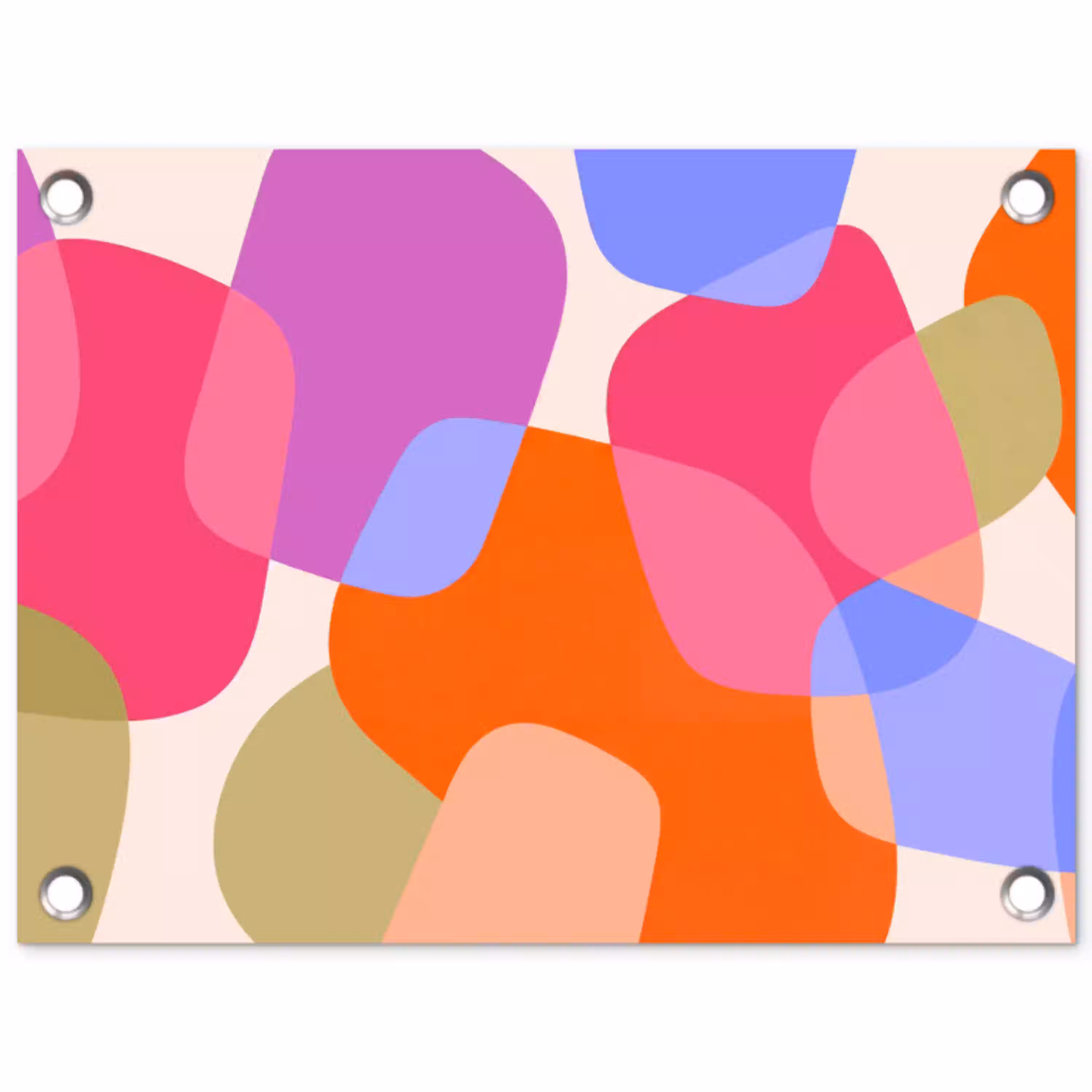 Abstract - Vormen - Modern - Kleurrijk tuinposter los doek klein -3d