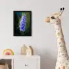 Bloemen - Blauw - Dennenboom fotolijst zwart zonder passe partout klein -usfeer4_kinderkamer