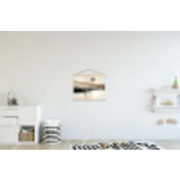 Minimalistisch - Landschap - Dimensie textielposter latten blank klein -kinderkamer