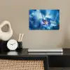 Blauw - Orchidee - Elegeant poster papier klein -sfeer1