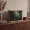 Blad - Groen - Nerven - Regendruppels Light Box met batterij (Wandlamp) middel -sfeer2
