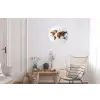 Wereldkaart - Koffie - Marmer Wandcirkel aluminium klein -woonkamer