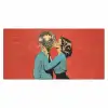 Vrouw - Retro - Discobal - Kus Muismat XXL klein -3d_leeg