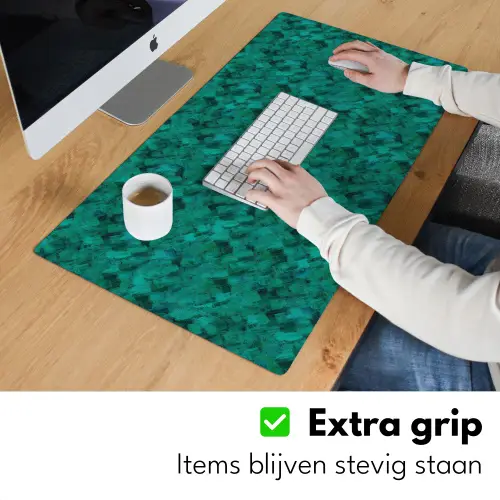 Vloeiend - Olie - Verf - Groen Muismat XXL klein 681 -sfeer3