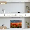 Zonsondergang - Klaprozen - Rood - Bloemen - Veld - Natuur keuken achterwand spatscherm klein -voor_na_NL