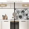 Bloemen - Zonnebloem - Patroon keuken achterwand 2 middel 871 -voor-na2_NL