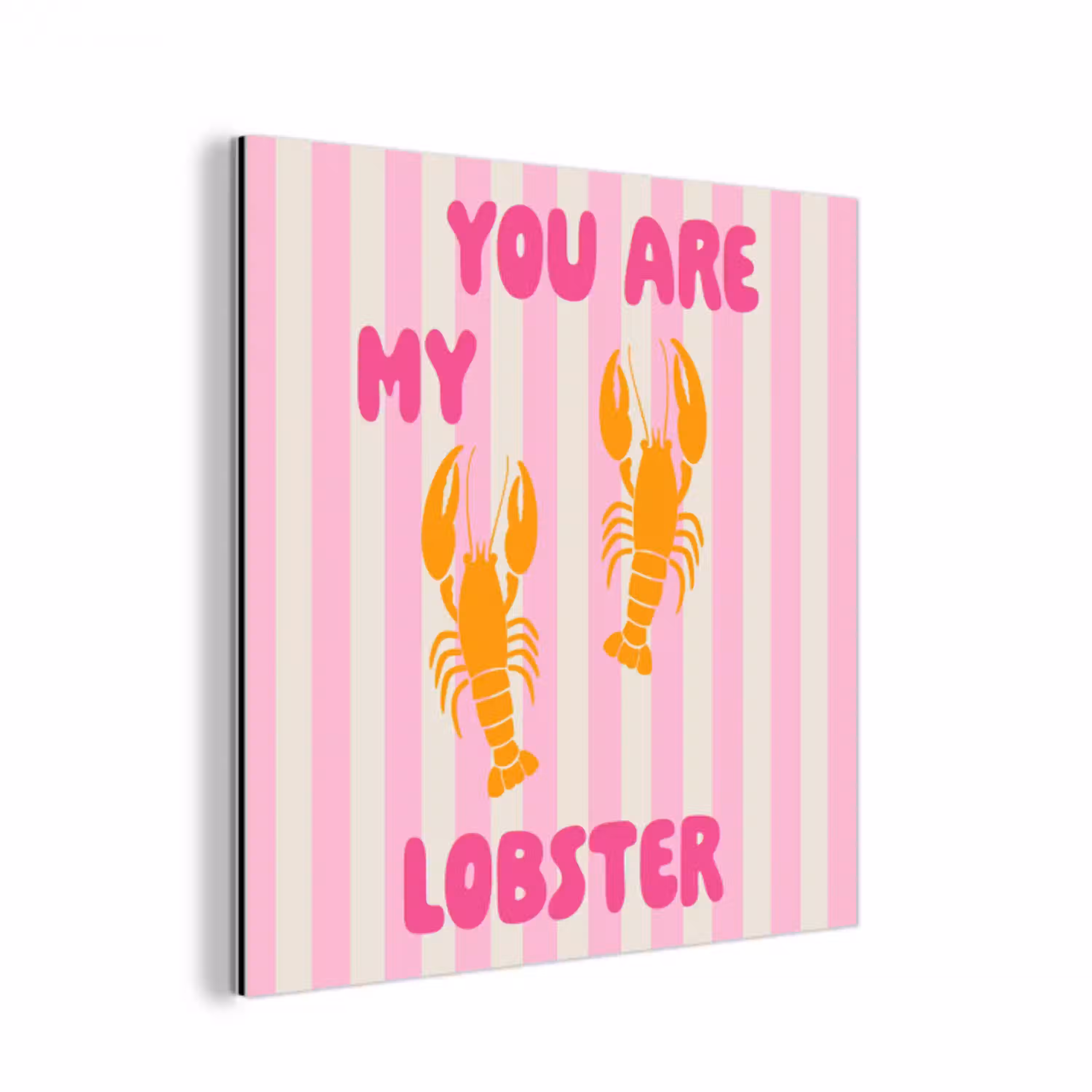 Lobster - Love - Valentijn aluminium wit klein -3d