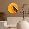 Papaja - Oranje - Topisch Wandcirkel kunststof plaat 5mm dik klein -sfeer1