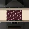 Kraanvogels - Klassiek - Bordeaux keuken achterwand spatscherm klein 900 -sfeer1