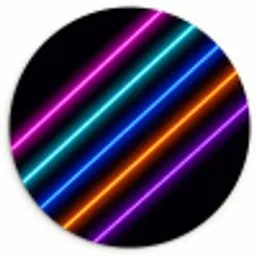Esthetiek - Retro - Neon Wandcirkel kunststof plaat 5mm dik klein -3d