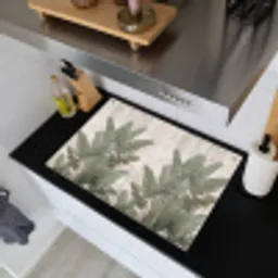 Bananenbladeren - Beton - Groen Inductie beschemer met haakjes klein -sfeer1