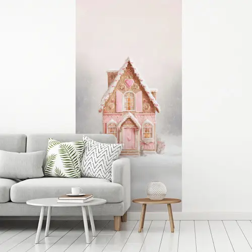 Huisje - Suiker - Pastel fotobehang vinyl groot -woonkamer