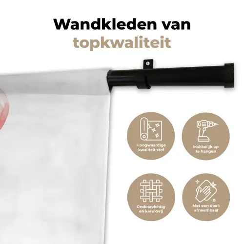 Zebra - Baby - Dieren - Roze ballon Wandkleed katoen klein -sfeer2
