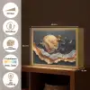 Kunst - Goud - Modern - Abstract Light Box met batterij (Wandlamp) middel -USP_websiteoverzichtNL