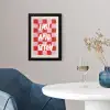 Hot - Spicy - Geruit - Rood fotolijst zwart zonder passe partout klein -sfeer4