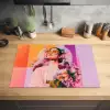 Portret - Vrouw - Abstract - Bloemen Inductie beschermer vinyl 3mm klein -sfeer5