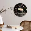 Cappuccino - Kop - Bonen - Bruin Wandcirkel plexiglas klein -sfeer4