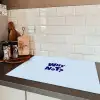Why not - Blauw - Licht blauw - Quote Inductie beschermer vinyl 3mm klein -sfeer3