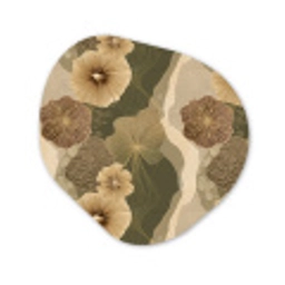 Abstract - Modern - Groen Wandcirkel Organisch Forex 3mm klein 629 -3d