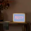 Pretty - Roze - Blauw - Golvend Light Box met kabel (Tafellamp) klein -sfeer4