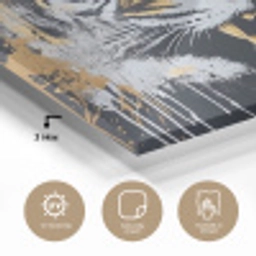 Tijger - Verfspatten - Goud plexiglas 5mm klein -sfeer2