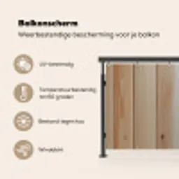 Hout - Planken - Licht Balkonbeschermer Duitsland klein -specs_NL
