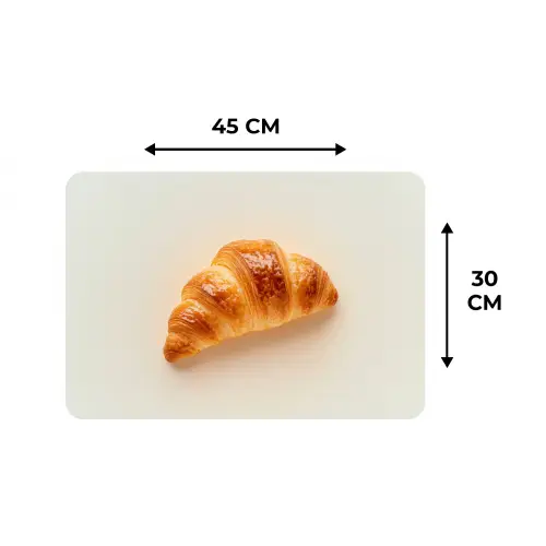 Croissant - Brood - Beige Placemat vinyl groot -specs