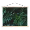 Bladeren - Tropisch - Monstera - Jungle textielposter latten blank klein -3d