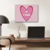 Hart - Frans - Valentijn - Roze PET vilt klein -sfeer5