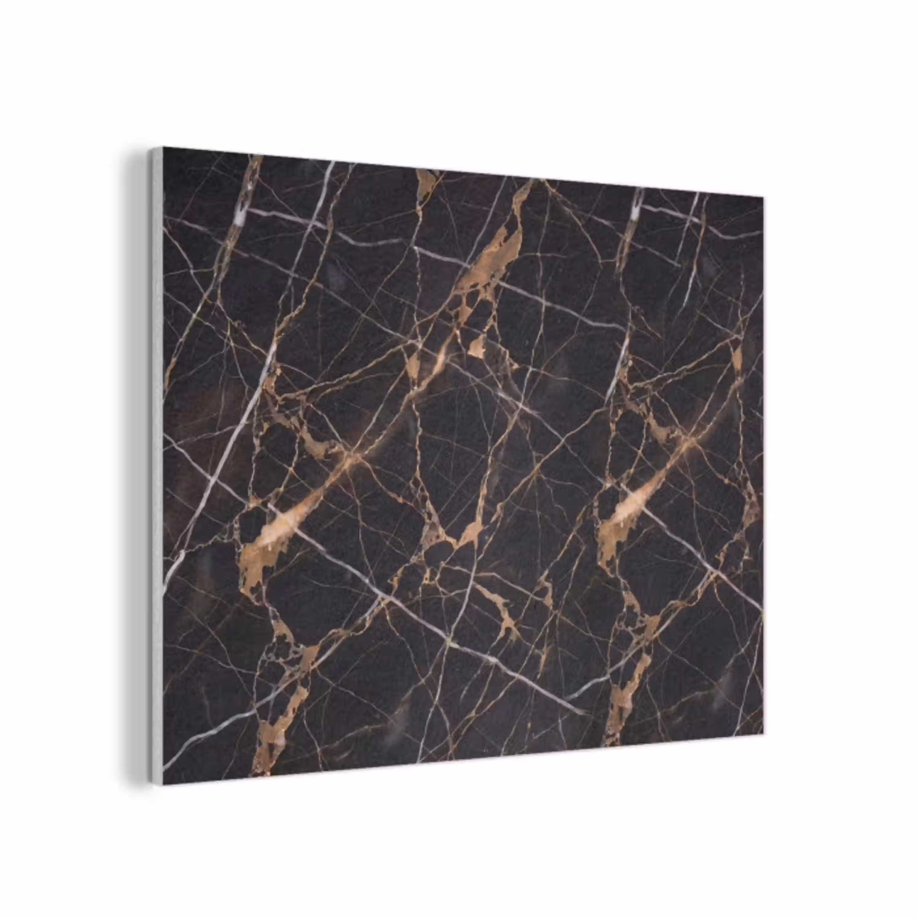 Marmer - Goud - Abstract - Zwart PET vilt klein -3d