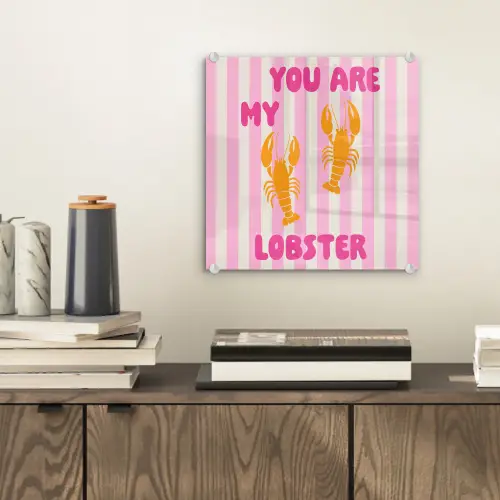 Lobster - Love - Valentijn plexiglas 5mm klein -sfeer1