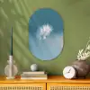 Paardenbloempluisje - Blauw - Lucht Wandcirkel Ovaal Forex klein -sfeer2