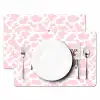 Koeienprint - Roze - Cowboy - Horse Placemat vinyl groot -zzsfeer2_Kitchenyeah-website
