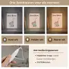 Dinosaurus - Planten - Beige - Minimalistisch Light Box met kabel (Kinderlampje) klein -USP_lichtkleurNL